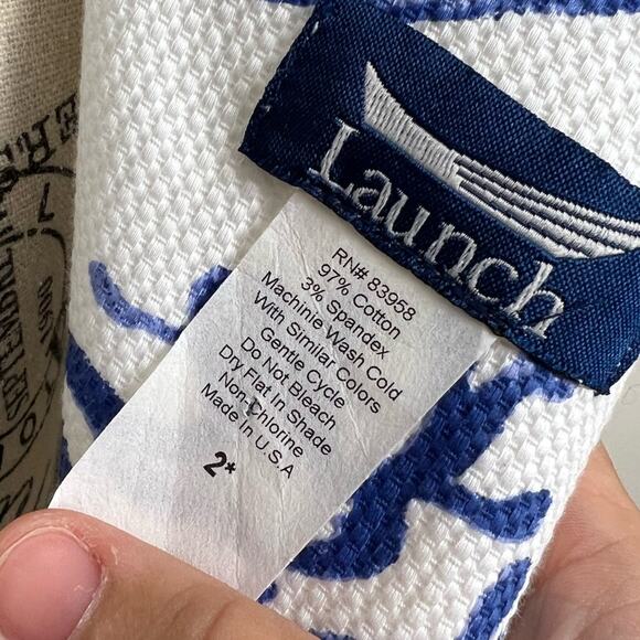 Launch Square neck wide strap white and blue sea themed bodycon mini dress - Picture 3 of 7